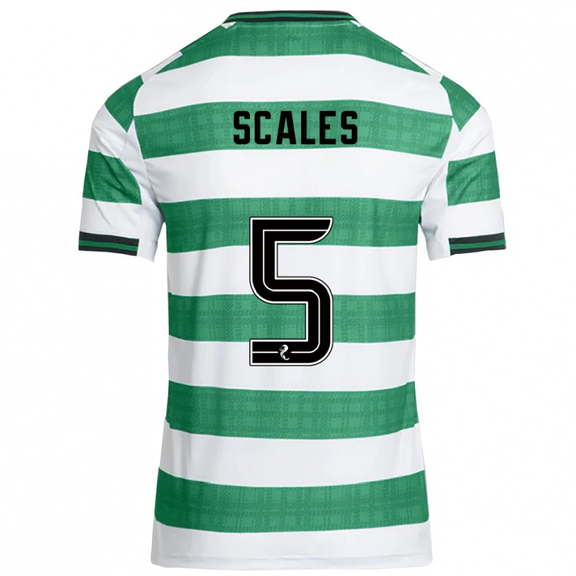 Danxen Criança Camisola Liam Scales #5 Verde Branco Principal 2025/26 Camisa