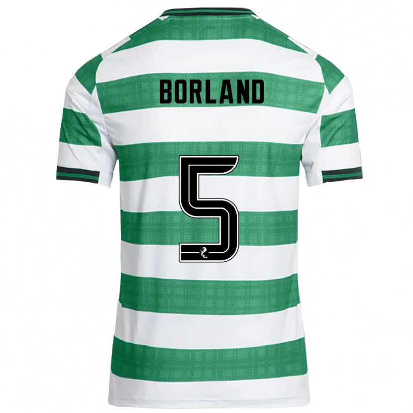 Danxen Criança Camisola Hayden Borland #5 Verde Branco Principal 2025/26 Camisa