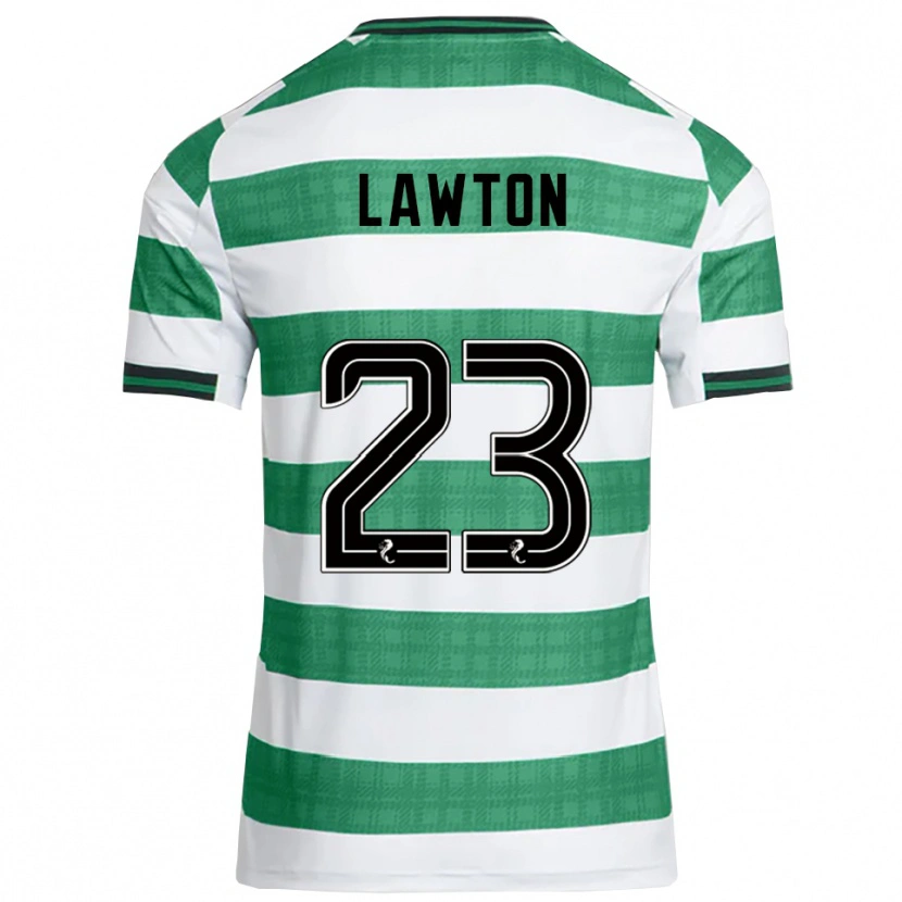 Danxen Criança Camisola Emma Lawton #23 Verde Branco Principal 2025/26 Camisa