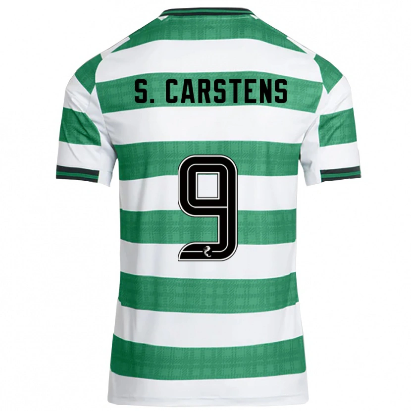Danxen Criança Camisola Signe Carstens #9 Verde Branco Principal 2025/26 Camisa