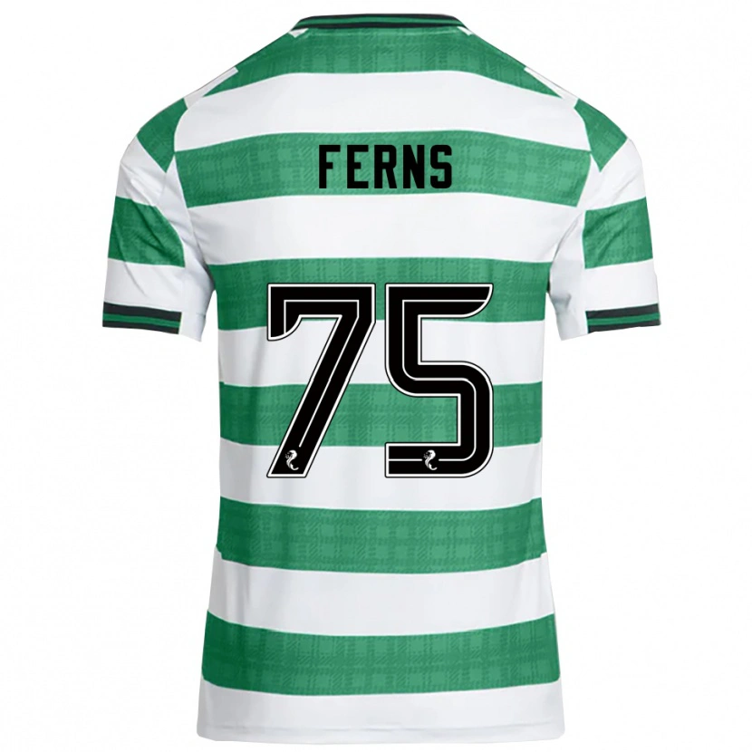 Danxen Criança Camisola Ronan Ferns #75 Verde Branco Principal 2025/26 Camisa