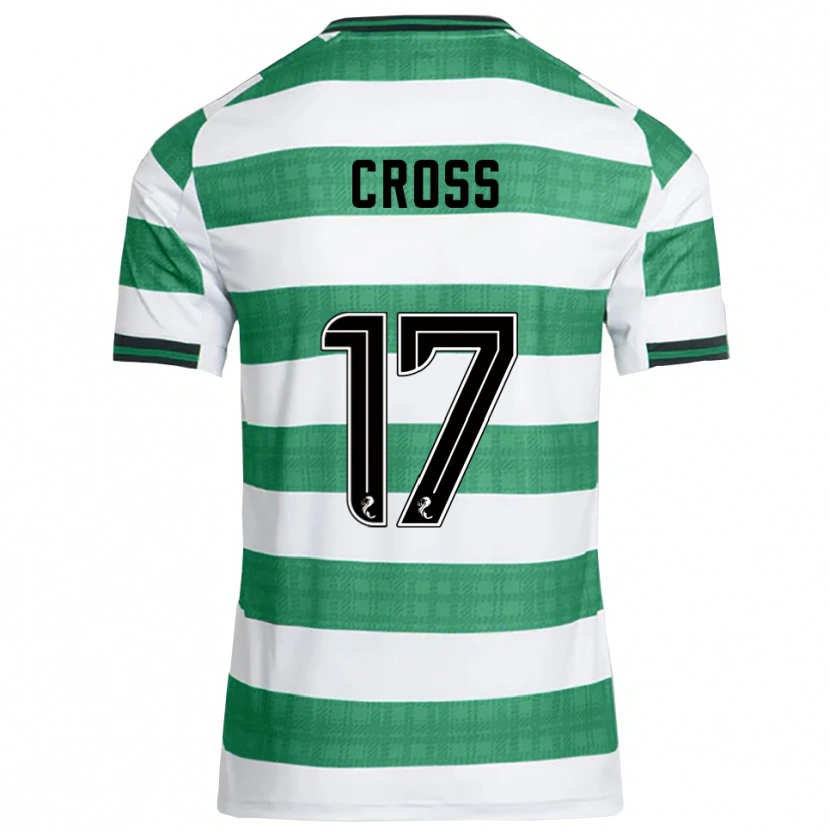 Danxen Criança Camisola Morgan Cross #17 Verde Branco Principal 2025/26 Camisa