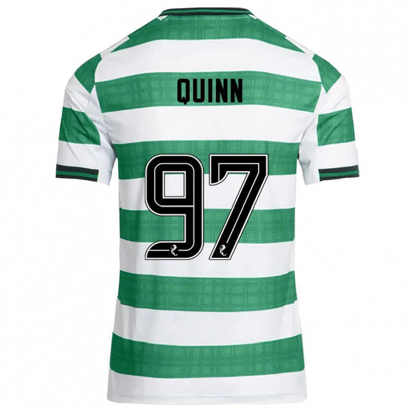 Danxen Criança Camisola Ben Quinn #97 Verde Branco Principal 2025/26 Camisa