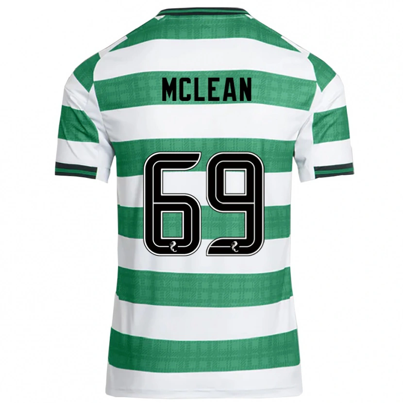 Danxen Criança Camisola Kai Mclean #69 Verde Branco Principal 2025/26 Camisa