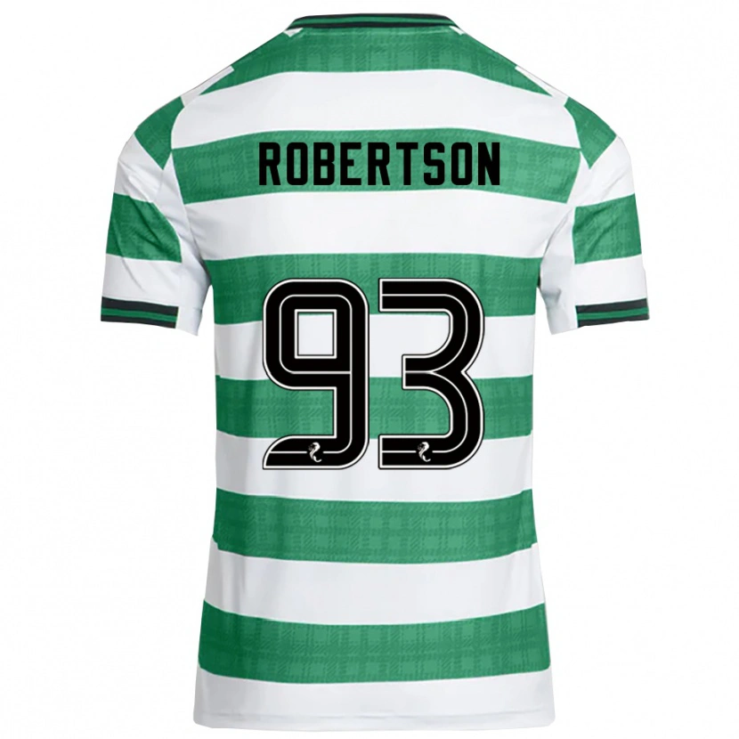 Danxen Criança Camisola Mitchell Robertson #93 Verde Branco Principal 2025/26 Camisa