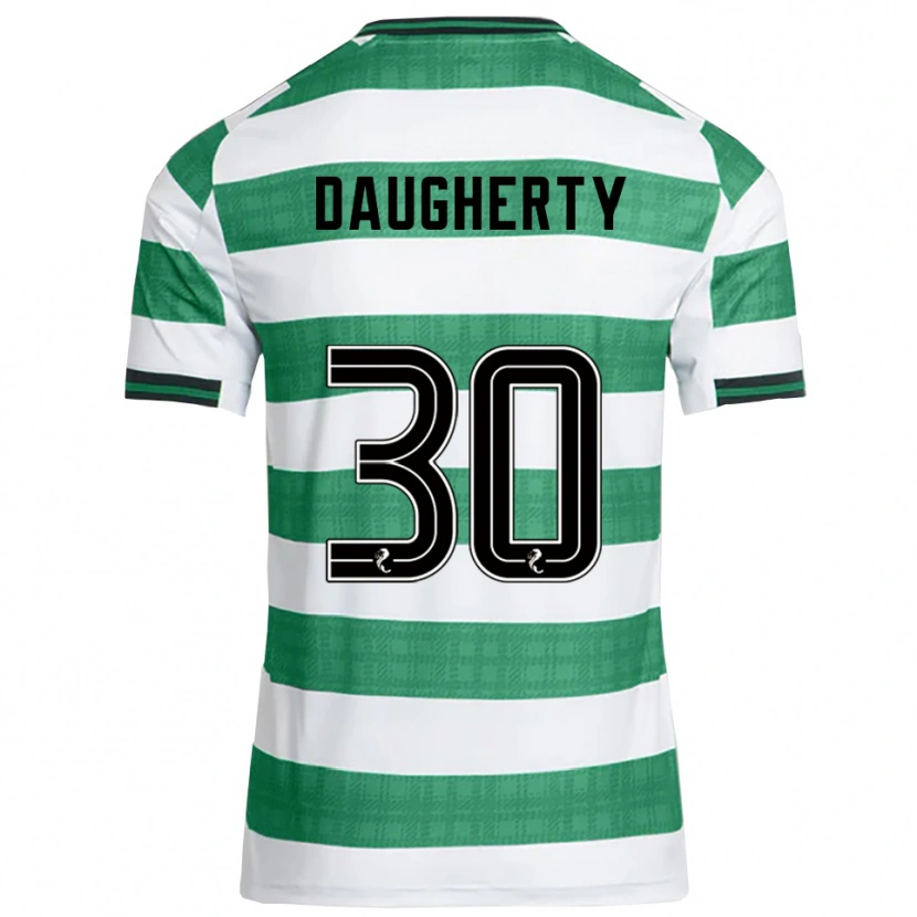 Danxen Criança Camisola Kelsey Daugherty #30 Verde Branco Principal 2025/26 Camisa