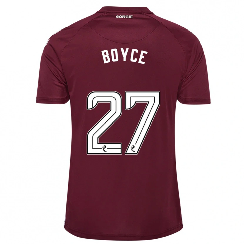 Danxen Criança Camisola Liam Boyce #27 Vinho Branco Principal 2025/26 Camisa