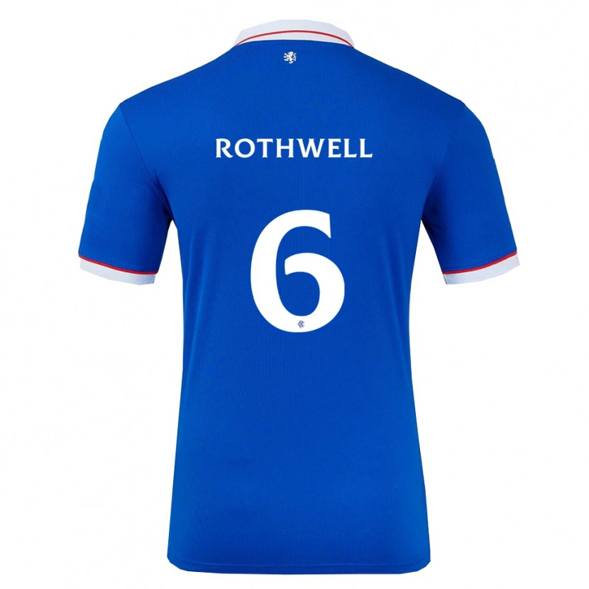 Danxen Criança Camisola Joe Rothwell #6 Azul Branco Principal 2025/26 Camisa
