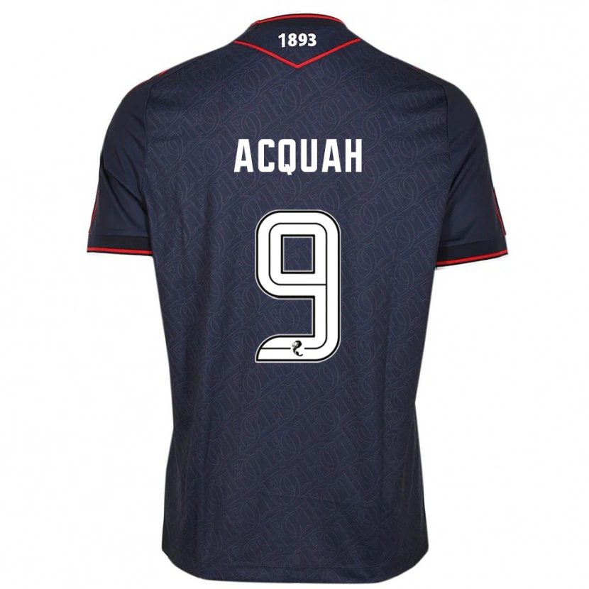 Danxen Criança Camisola Emile Acquah #9 Azul Marinho Branco Principal 2025/26 Camisa