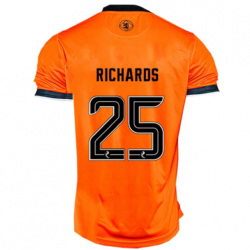 Danxen Criança Camisola Dave Richards #25 Laranja Preto Principal 2025/26 Camisa
