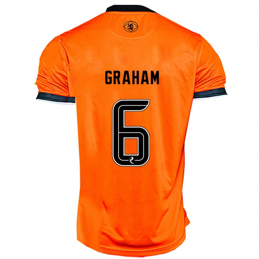 Danxen Criança Camisola Ross Graham #6 Laranja Preto Principal 2025/26 Camisa