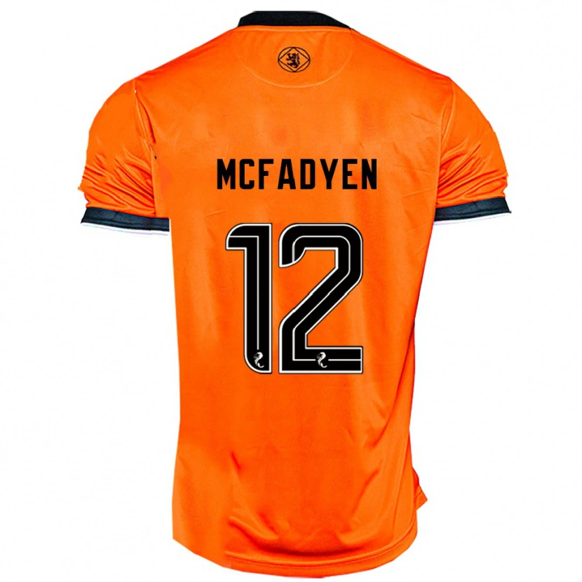 Danxen Criança Camisola Stacey Mcfadyen #12 Laranja Preto Principal 2025/26 Camisa