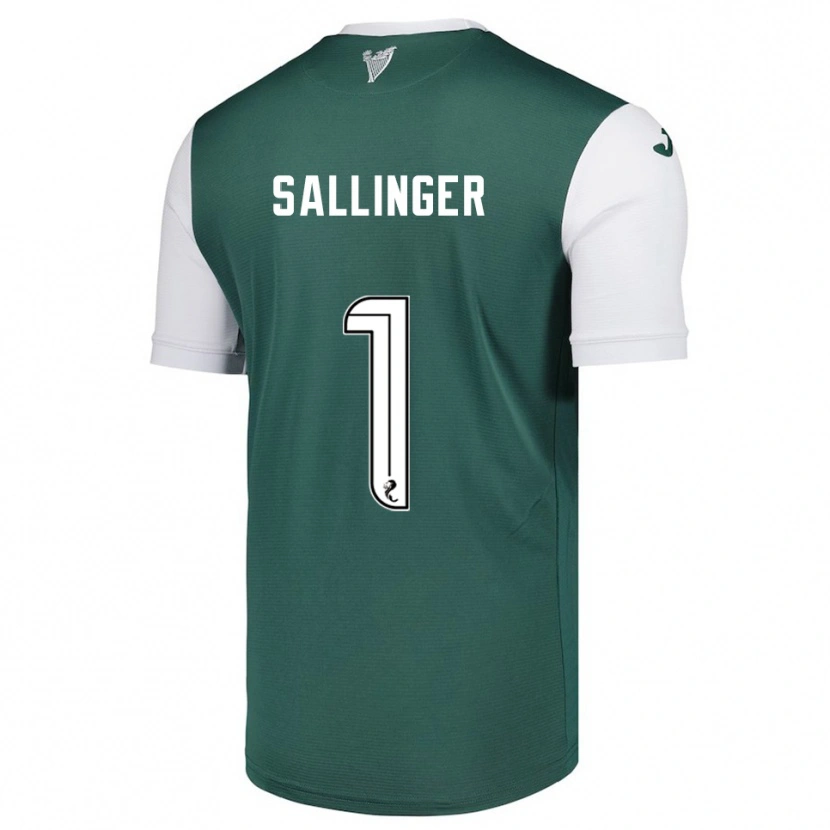 Danxen Criança Camisola Raphael Sallinger #1 Verde Branco Principal 2025/26 Camisa