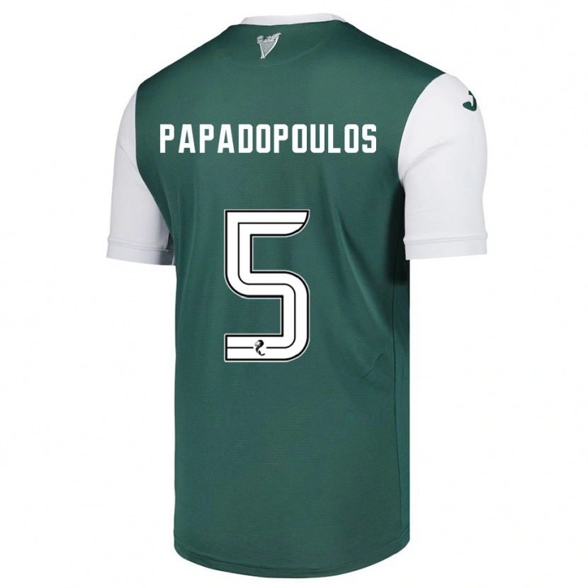 Danxen Criança Camisola Stacey Papadopoulos #5 Verde Branco Principal 2025/26 Camisa