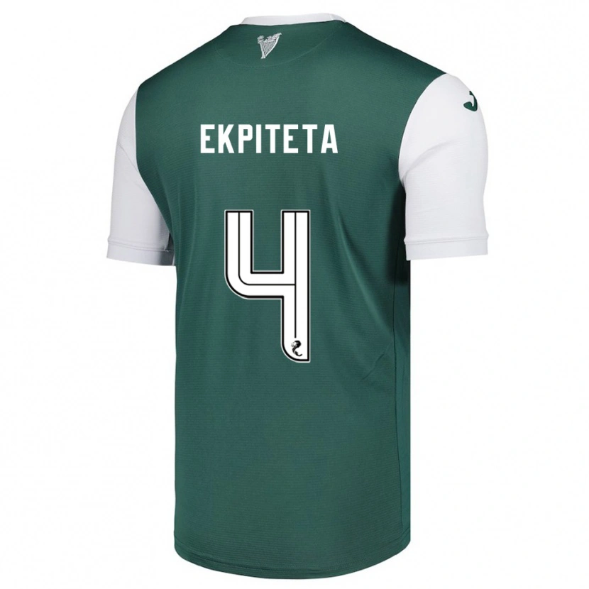 Danxen Criança Camisola Marvin Ekpiteta #4 Verde Branco Principal 2025/26 Camisa