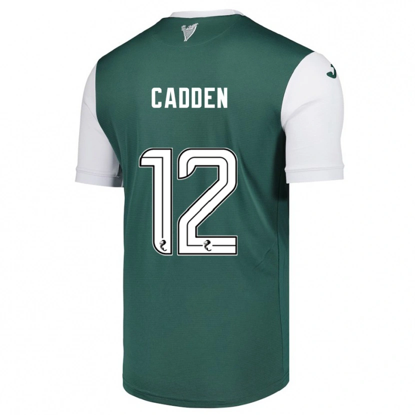 Danxen Criança Camisola Chris Cadden #12 Verde Branco Principal 2025/26 Camisa