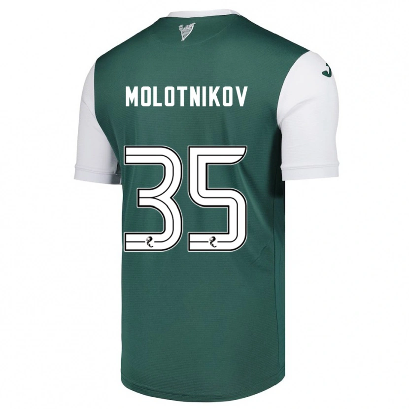 Danxen Criança Camisola Rudi Molotnikov #35 Verde Branco Principal 2025/26 Camisa