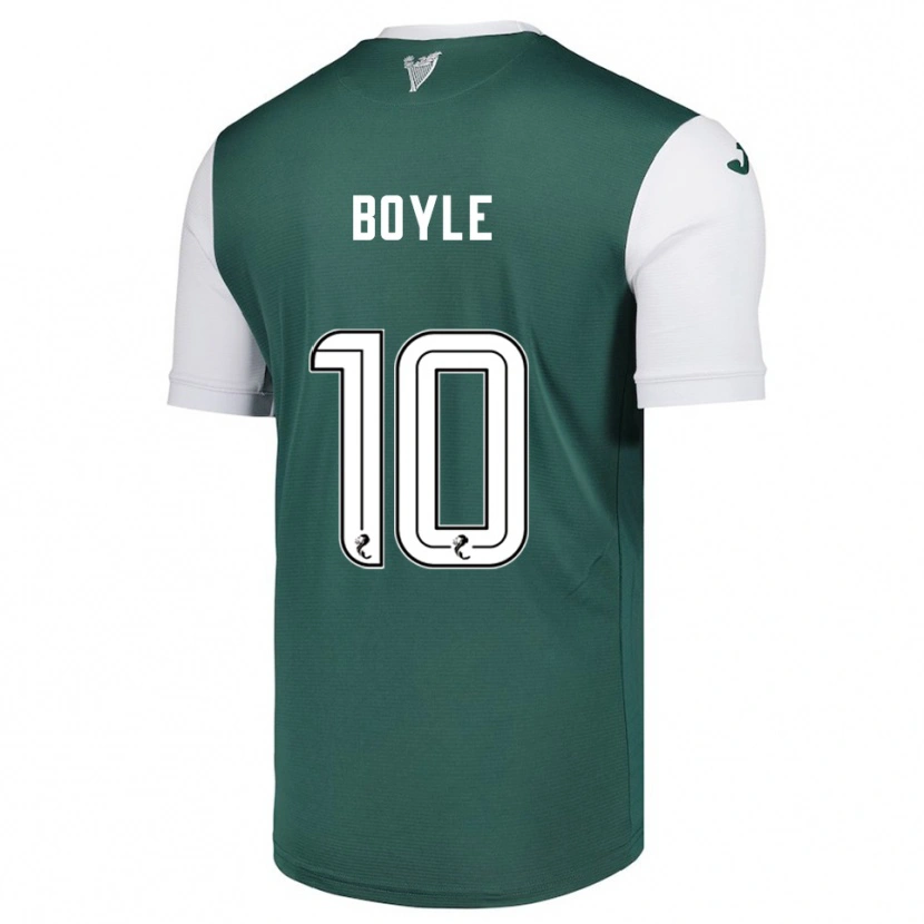 Danxen Criança Camisola Martin Boyle #10 Verde Branco Principal 2025/26 Camisa