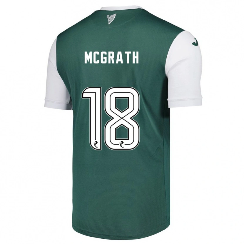Danxen Criança Camisola Joseph Mcgrath #18 Verde Branco Principal 2025/26 Camisa
