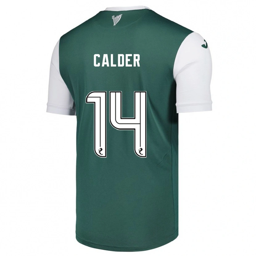 Danxen Criança Camisola Owen Calder #14 Verde Branco Principal 2025/26 Camisa