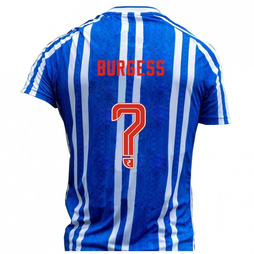 Danxen Criança Camisola Logan Burgess #0 Azul Branco Principal 2025/26 Camisa