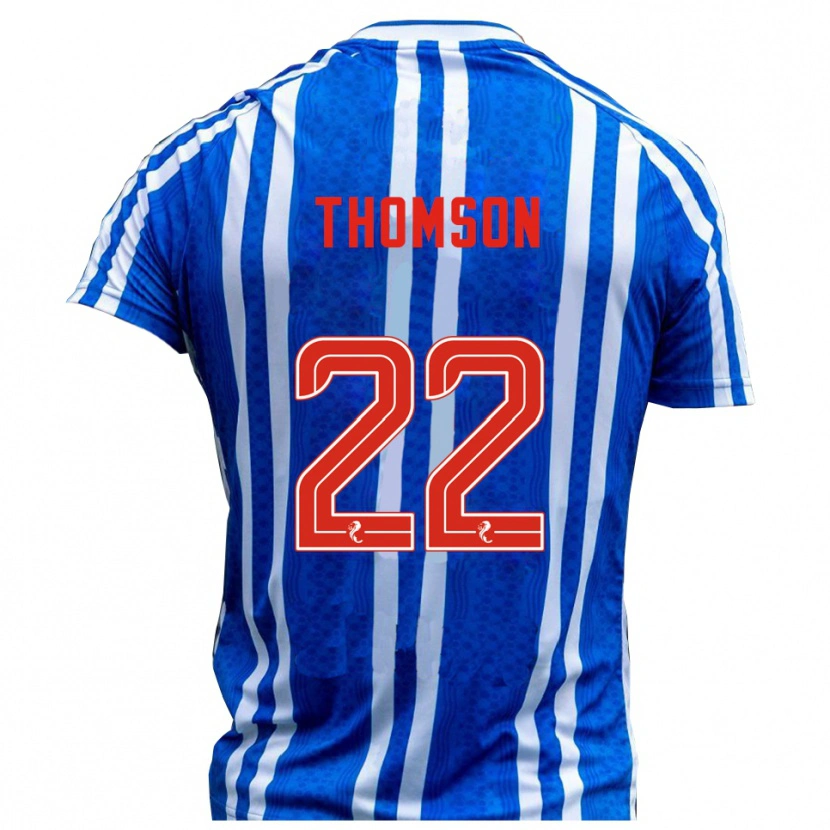 Danxen Criança Camisola Jack Thomson #22 Azul Branco Principal 2025/26 Camisa