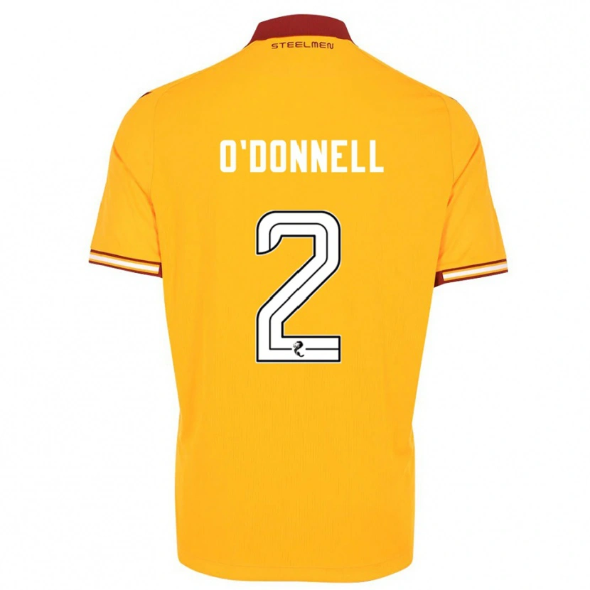 Danxen Criança Camisola Stephen O'donnell #2 Amarelo Vinho Principal 2025/26 Camisa