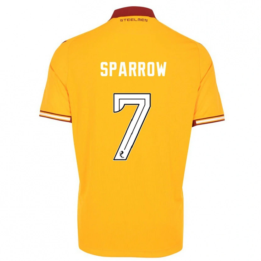 Danxen Criança Camisola Tom Sparrow #7 Amarelo Vinho Principal 2025/26 Camisa