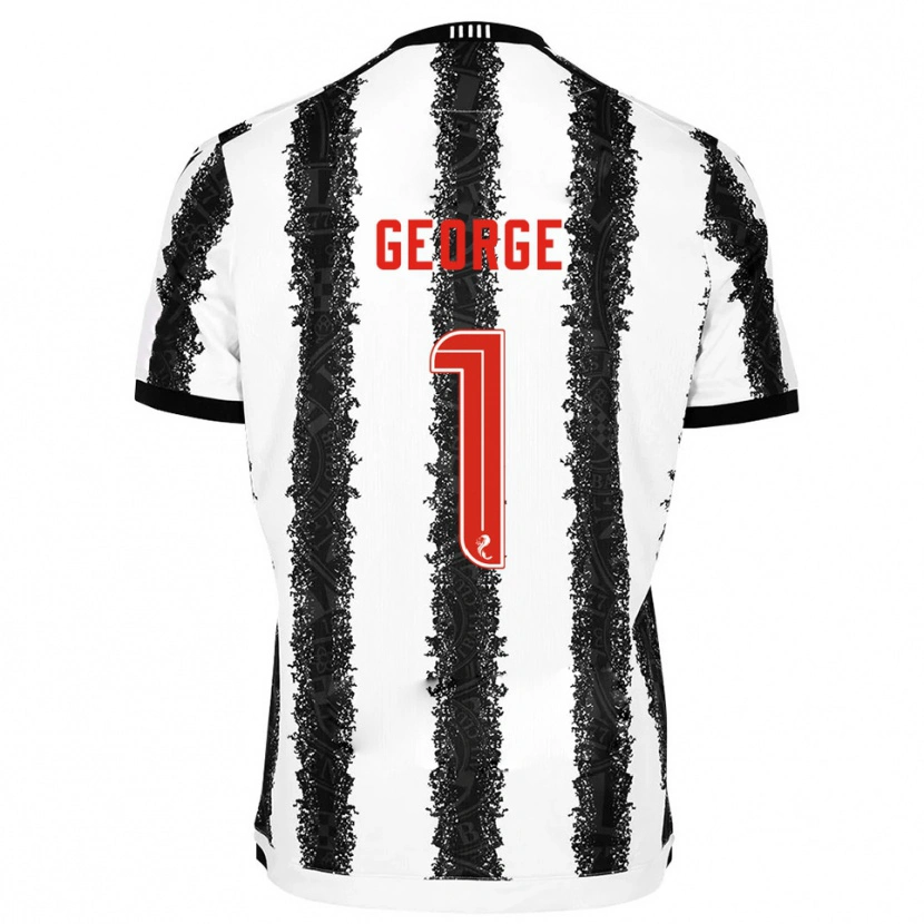 Danxen Criança Camisola Shamal George #1 Branco Preto Principal 2025/26 Camisa