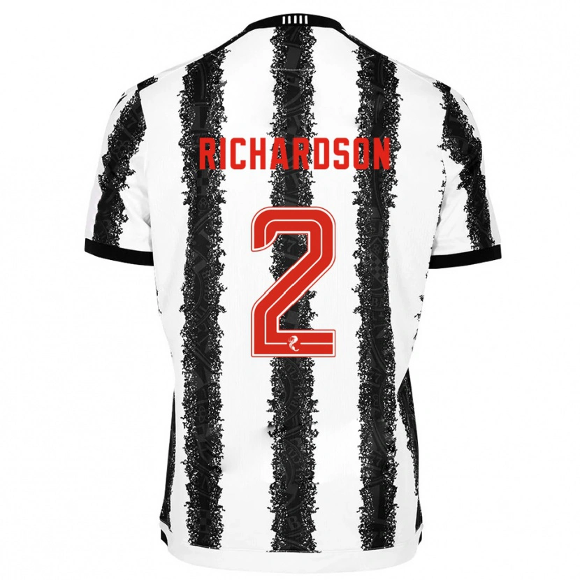 Danxen Criança Camisola Jayden Richardson #2 Branco Preto Principal 2025/26 Camisa