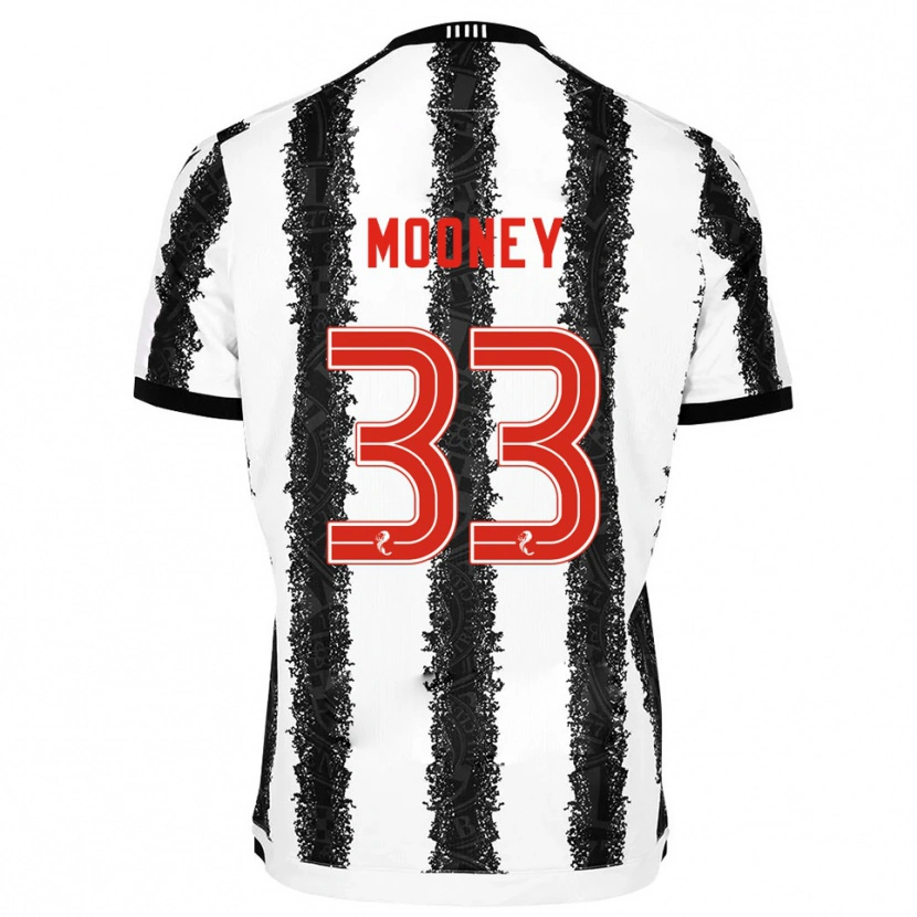 Danxen Criança Camisola Evan Mooney #33 Branco Preto Principal 2025/26 Camisa