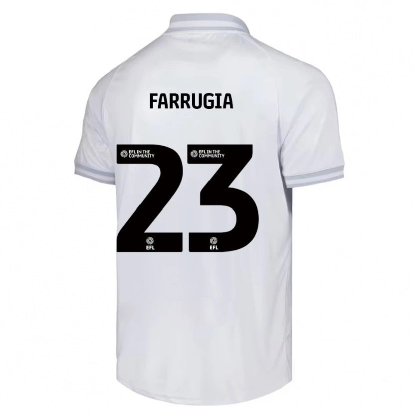 Danxen Criança Camisola Neil Farrugia #23 Branco Cinza Preto Alternativa 2025/26 Camisa