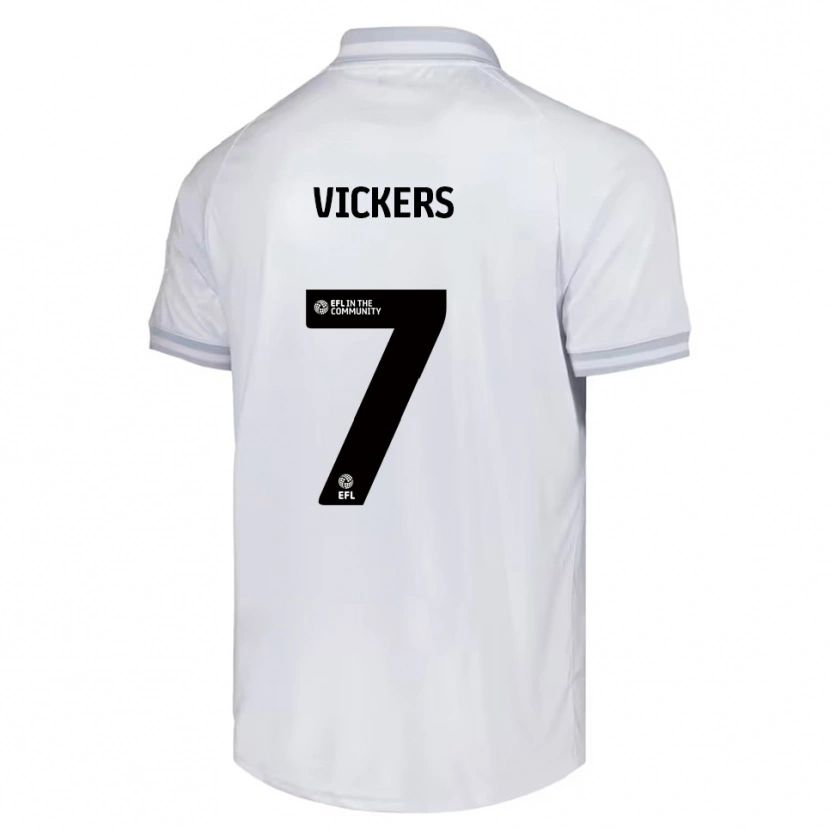 Danxen Criança Camisola Caylan Vickers #7 Branco Cinza Preto Alternativa 2025/26 Camisa