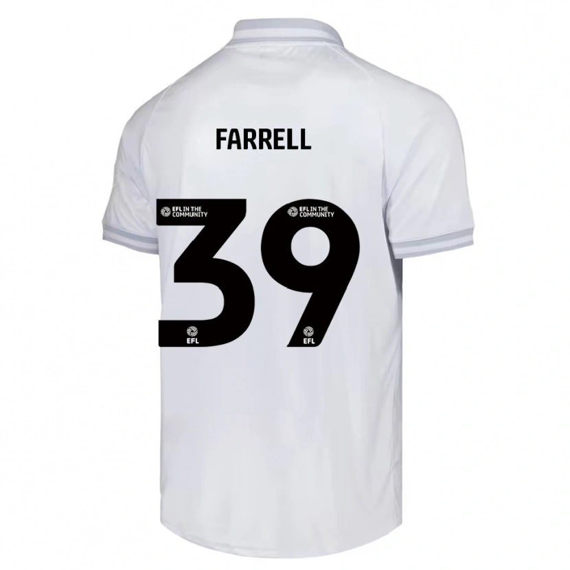 Danxen Criança Camisola Leo Farrell #39 Branco Cinza Preto Alternativa 2025/26 Camisa