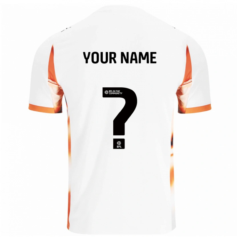 Danxen Criança Camisola Seu Nome #0 Branco Laranja Preto Alternativa 2025/26 Camisa