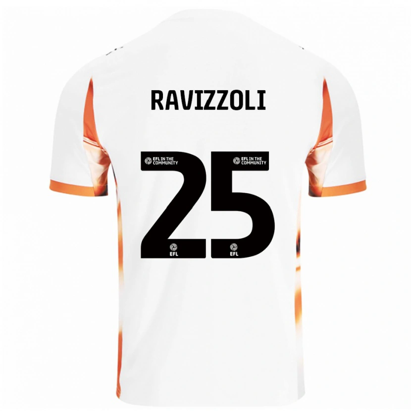 Danxen Criança Camisola Franco Ravizzoli #25 Branco Laranja Preto Alternativa 2025/26 Camisa