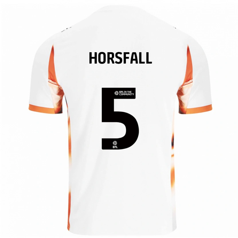 Danxen Criança Camisola Fraser Horsfall #5 Branco Laranja Preto Alternativa 2025/26 Camisa
