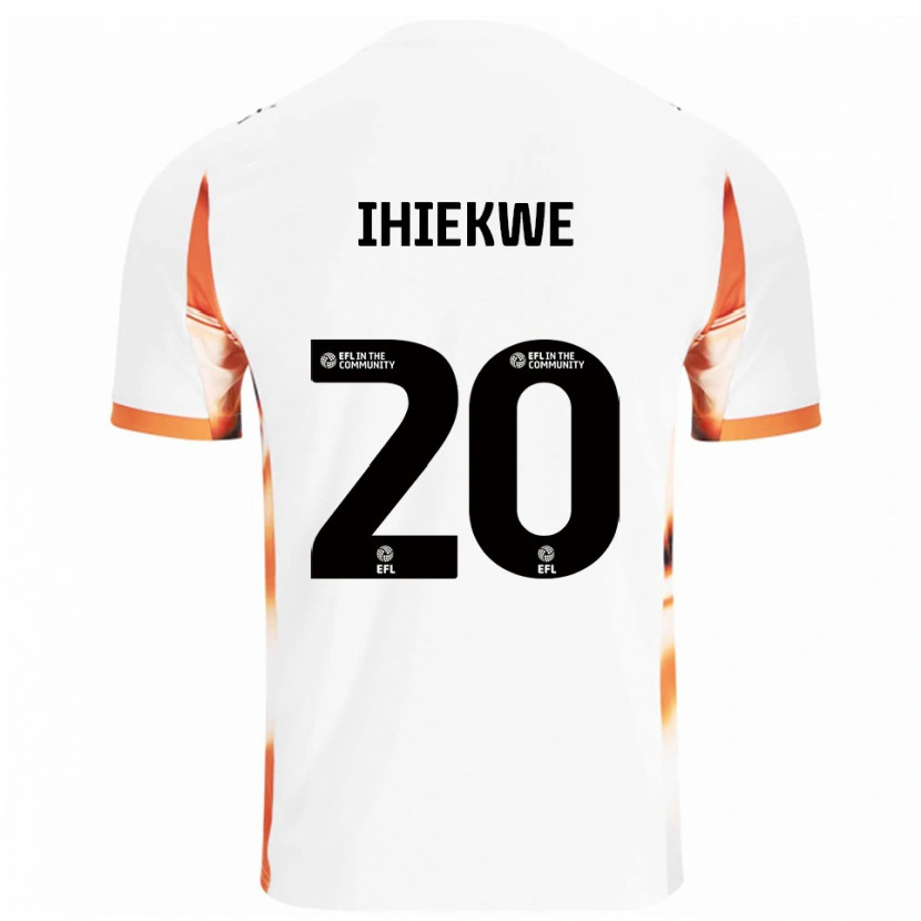 Danxen Criança Camisola Michael Ihiekwe #20 Branco Laranja Preto Alternativa 2025/26 Camisa