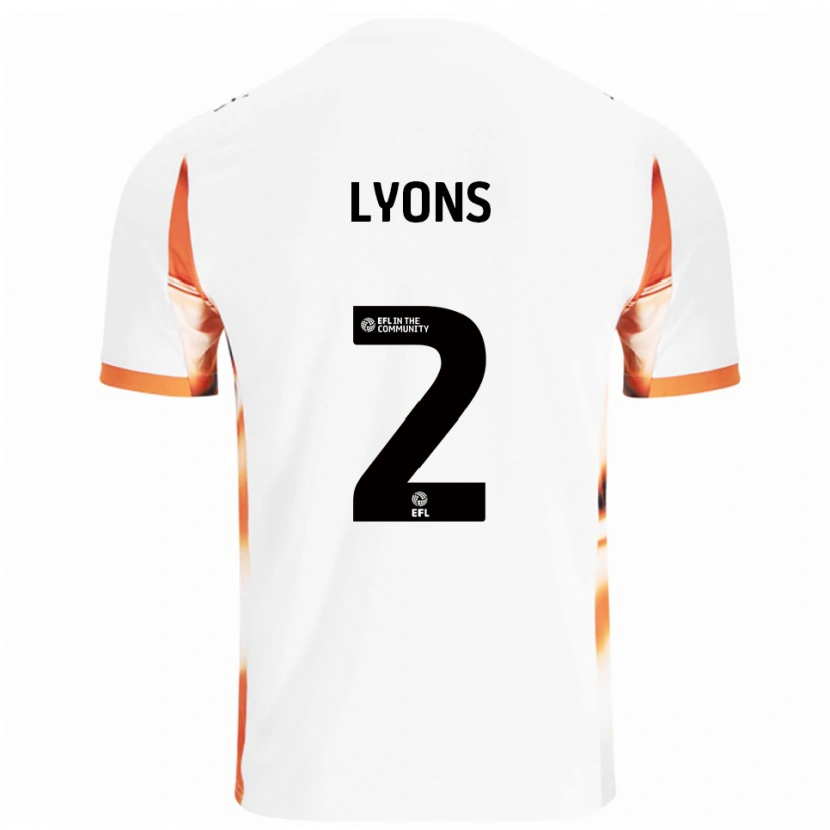 Danxen Criança Camisola Andy Lyons #2 Branco Laranja Preto Alternativa 2025/26 Camisa