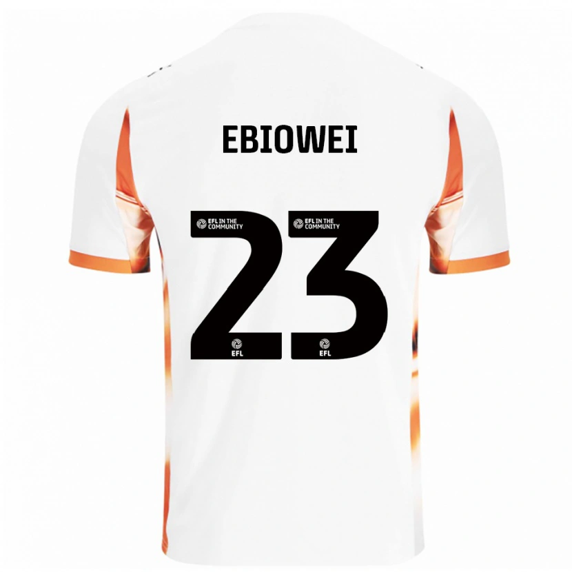 Danxen Criança Camisola Malcolm Ebiowei #23 Branco Laranja Preto Alternativa 2025/26 Camisa