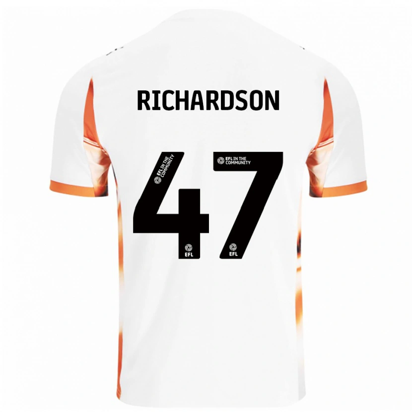 Danxen Criança Camisola Jack Richardson #47 Branco Laranja Preto Alternativa 2025/26 Camisa