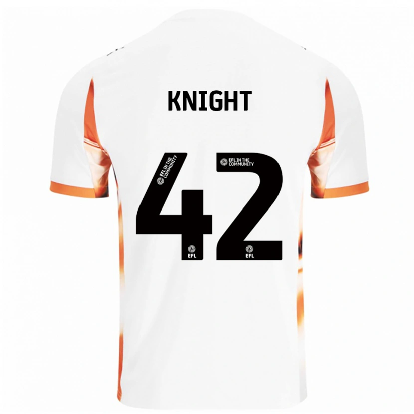 Danxen Criança Camisola Spencer Knight #42 Branco Laranja Preto Alternativa 2025/26 Camisa