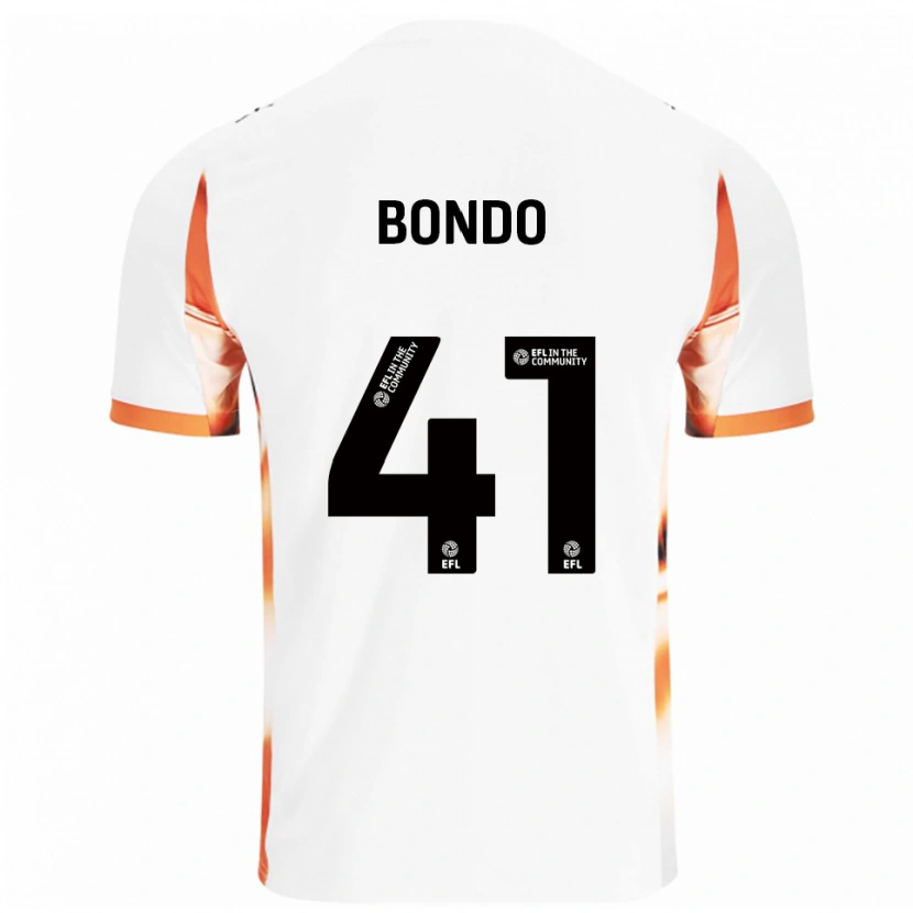 Danxen Criança Camisola Terry Bondo #41 Branco Laranja Preto Alternativa 2025/26 Camisa