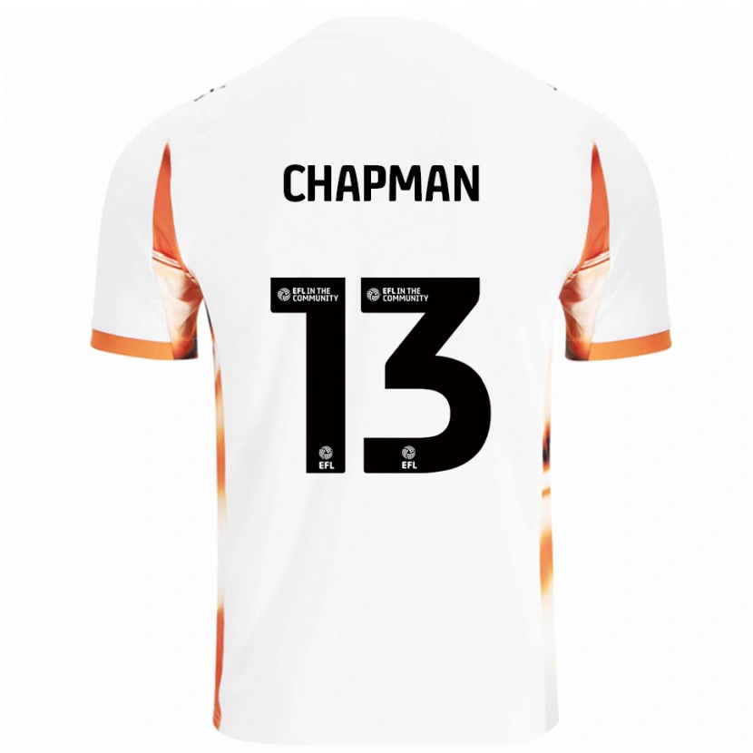 Danxen Criança Camisola Mackenzie Chapman #13 Branco Laranja Preto Alternativa 2025/26 Camisa
