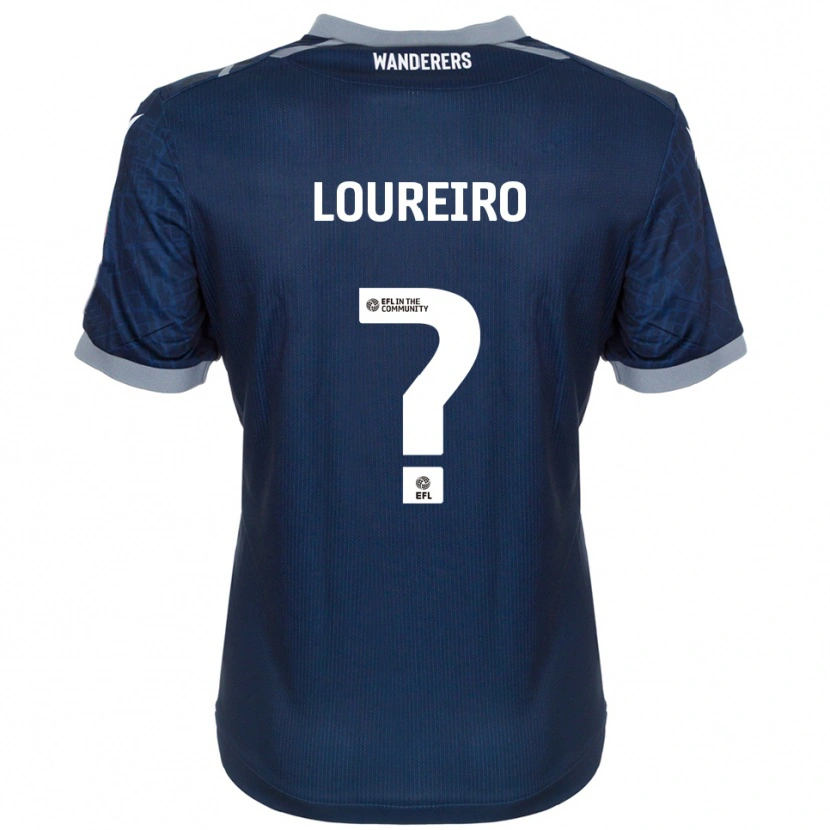 Danxen Criança Camisola Giovanni Loureiro #0 Azul Marinho Cinza Alternativa 2025/26 Camisa