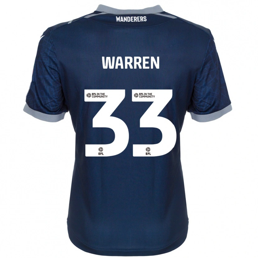 Danxen Criança Camisola Charlie Warren #33 Azul Marinho Cinza Alternativa 2025/26 Camisa