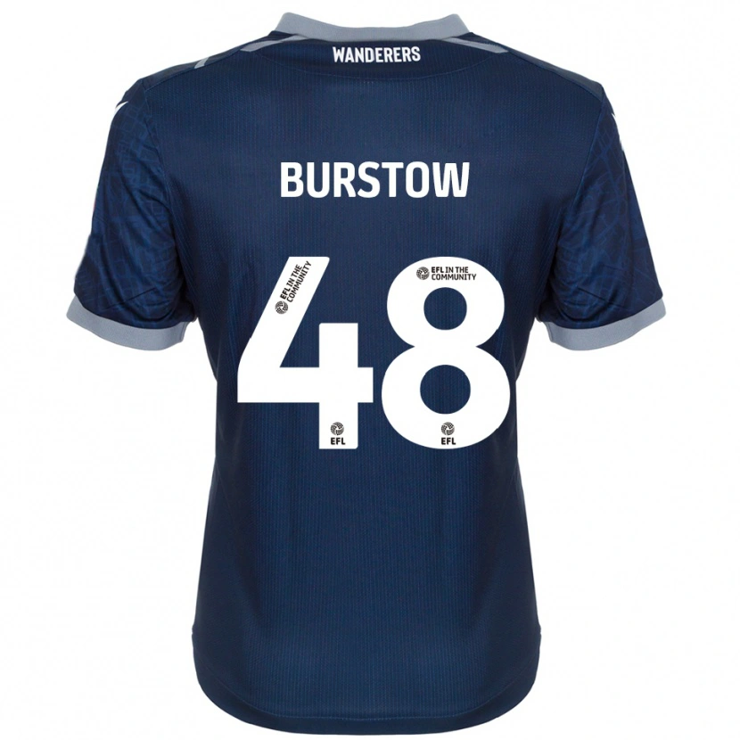 Danxen Criança Camisola Mason Burstow #48 Azul Marinho Cinza Alternativa 2025/26 Camisa