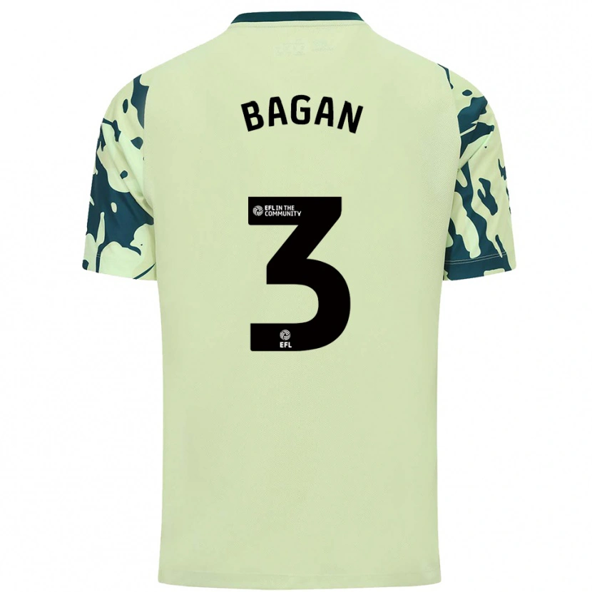 Danxen Criança Camisola Joel Bagan #3 Verde Escuro Alternativa 2025/26 Camisa