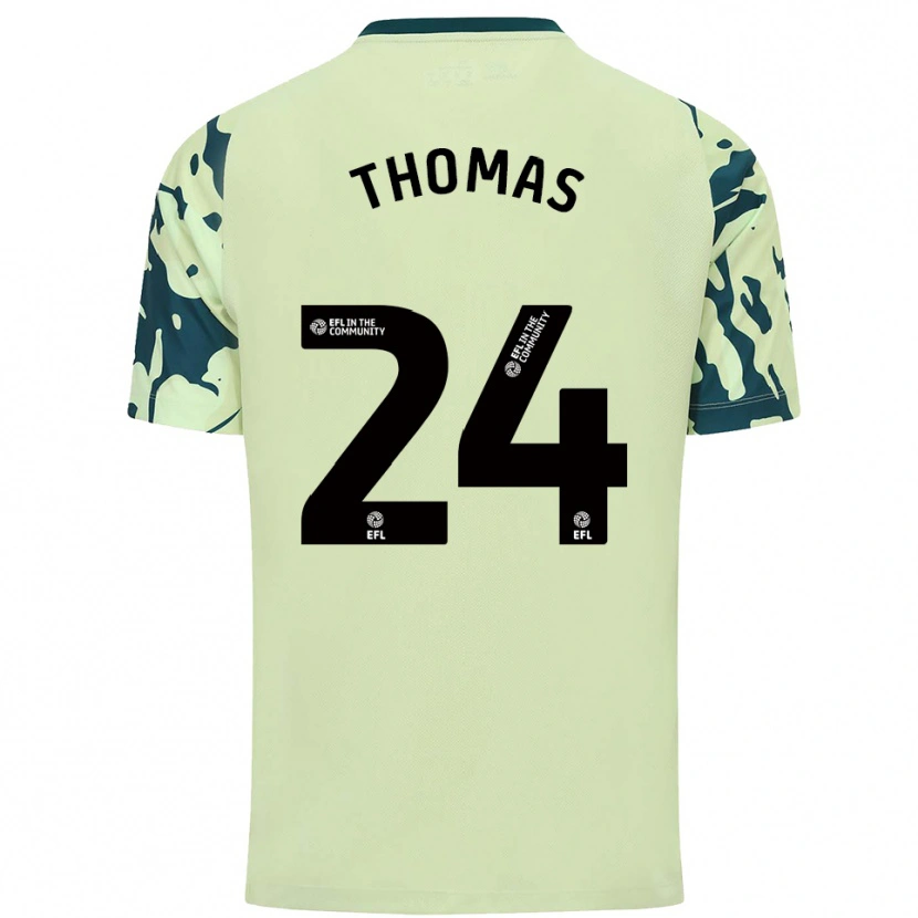 Danxen Criança Camisola Seren Thomas #24 Verde Escuro Alternativa 2025/26 Camisa