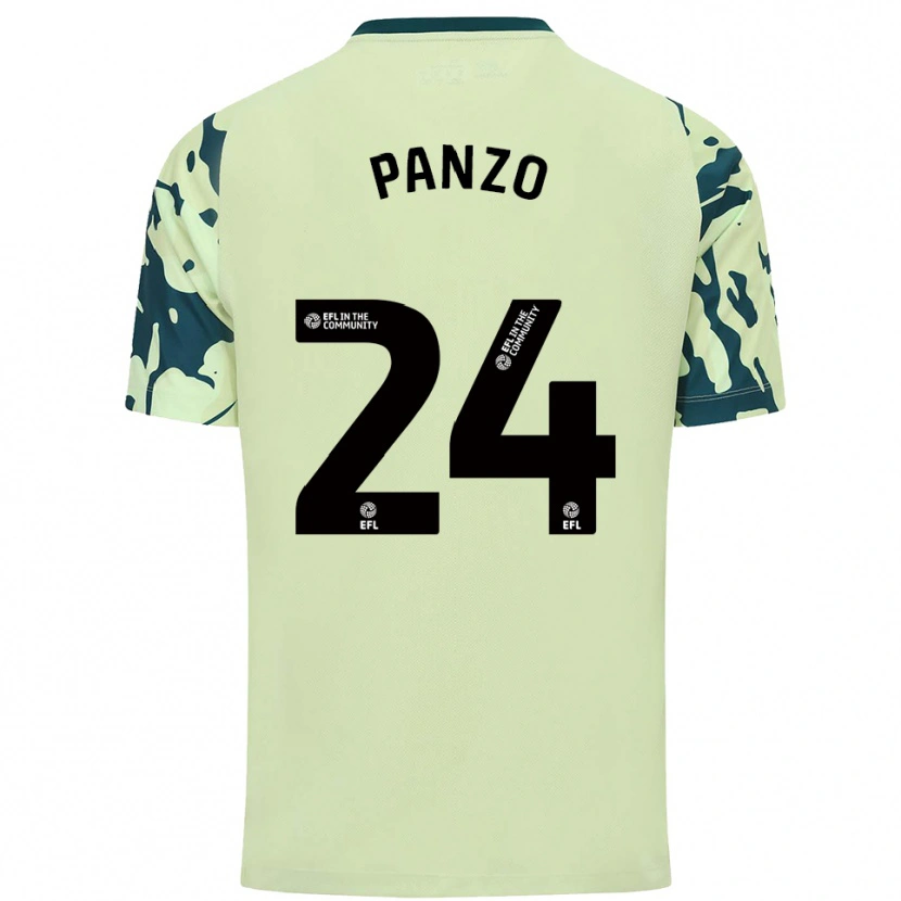 Danxen Criança Camisola Jonathan Panzo #24 Verde Escuro Alternativa 2025/26 Camisa
